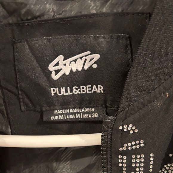 Pull&Bear Black Jacket with Silver Accents - Picture 2 of 14